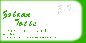 zoltan totis business card