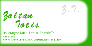 zoltan totis business card